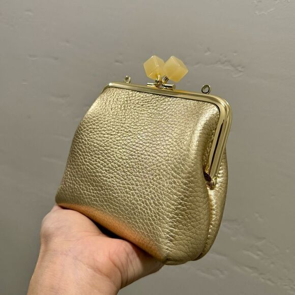 Handmade Genuine Premium Pebble Leather Candy Kisslock Clutch & 2 Chain Styles - Picture 10 of 15